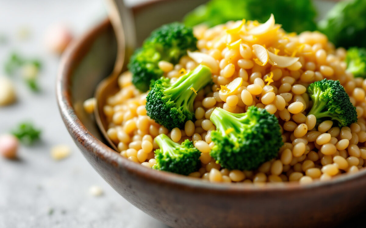 Orzo perlato con broccoli e aglio depurativo