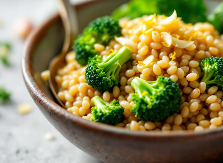 Orzo perlato con broccoli e aglio depurativo