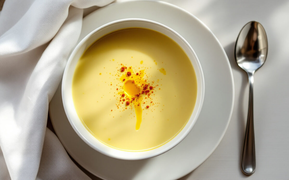 Vellutata di carciofi e patata con curcuma